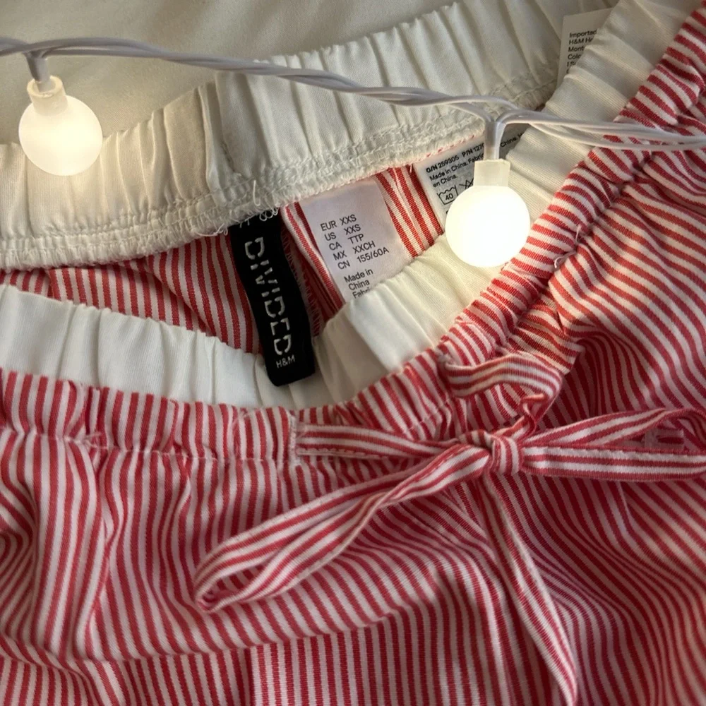 H&M Red and White Striped Pajama Pants - Picture 2 of 2